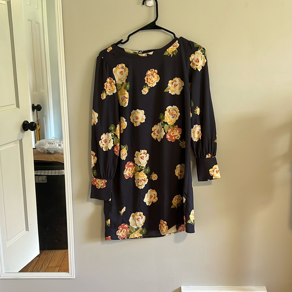 Loft floral long sleeve dress